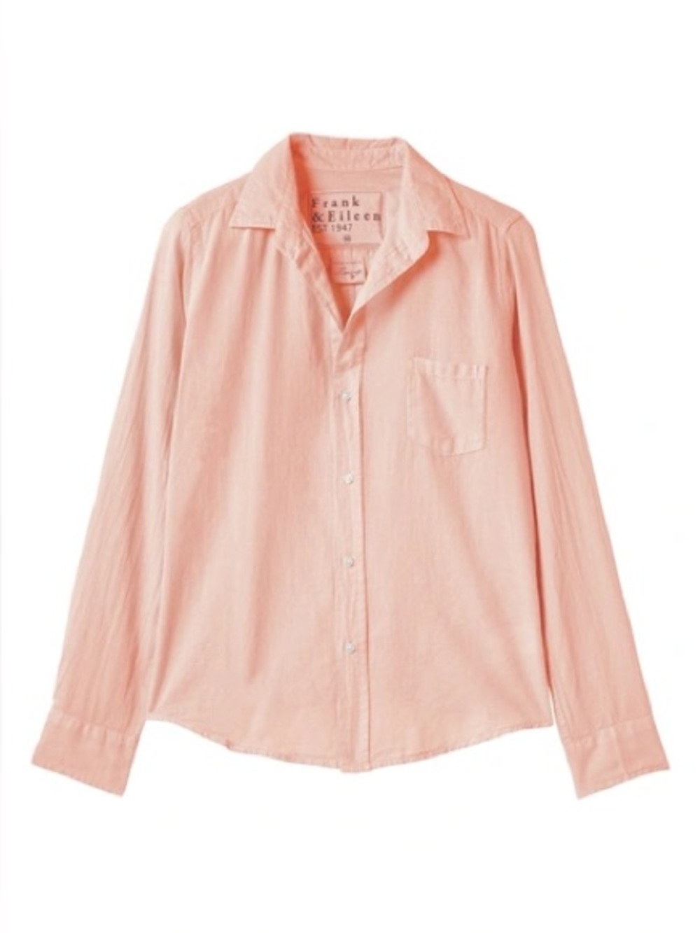 Frank & Eileen Eileen Pink Cotton Relaxed Button Up Shirt Size Small